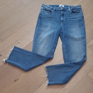 PAIGE Cindy Jeans Women's sz 32 High Rise Straight Leg Crop Denim Jeans